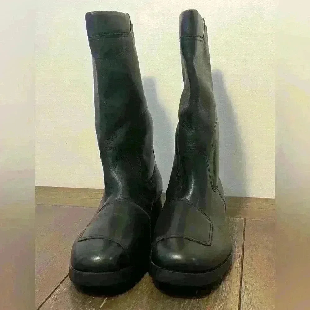 Vintage Arusa Motorcycle Boots 70’s New Mens size 8.5 - Picture 2 of 12